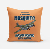 Thumbnail for De Havilland Mosquito FB VI - Wooden wonder. Buzz worthy. design on orange pillow