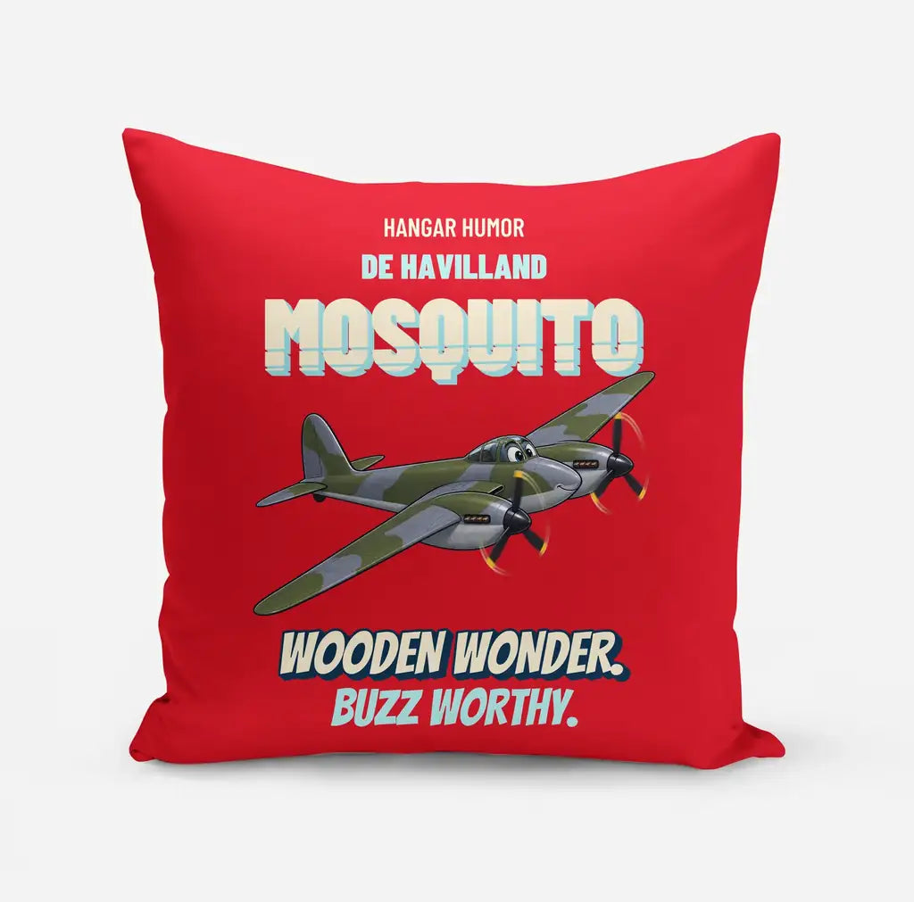 De Havilland Mosquito FB VI - Wooden wonder. Buzz worthy. design on red pillow