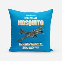Thumbnail for De Havilland Mosquito FB VI - Wooden wonder. Buzz worthy. design on turquoise pillow