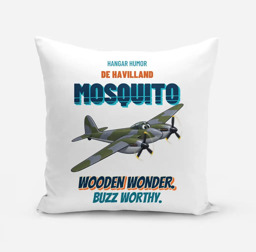 De Havilland Mosquito FB VI - Wooden wonder. Buzz worthy. design on white pillow