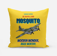 Thumbnail for De Havilland Mosquito FB VI - Wooden wonder. Buzz worthy. design on yellow pillow