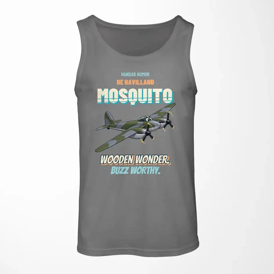 De Havilland Mosquito FB VI - Wooden wonder. Buzz worthy. design on gray tank top