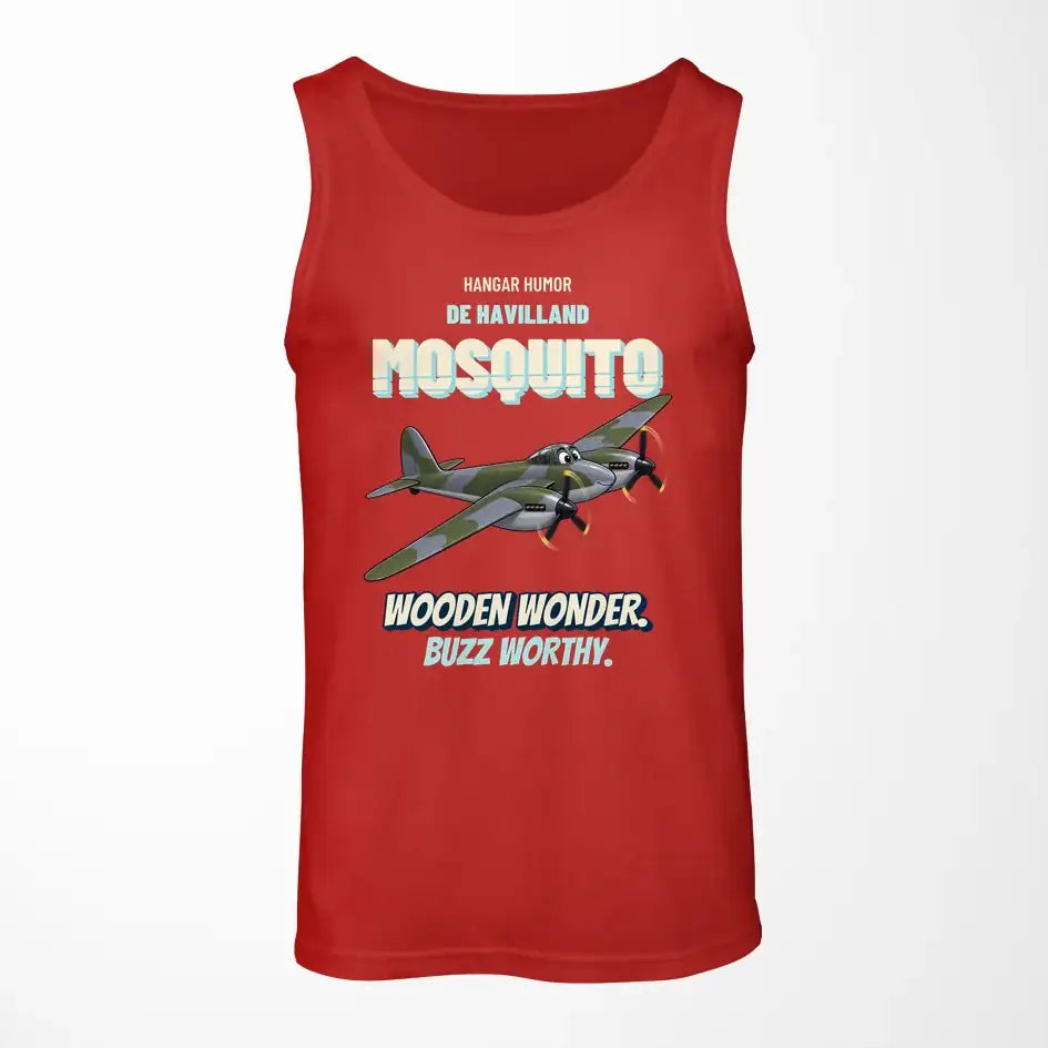 De Havilland Mosquito FB VI - Wooden wonder. Buzz worthy. design on red tank top