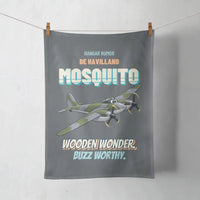 Thumbnail for De Havilland Mosquito FB VI - Wooden wonder. Buzz worthy. design on gray towel