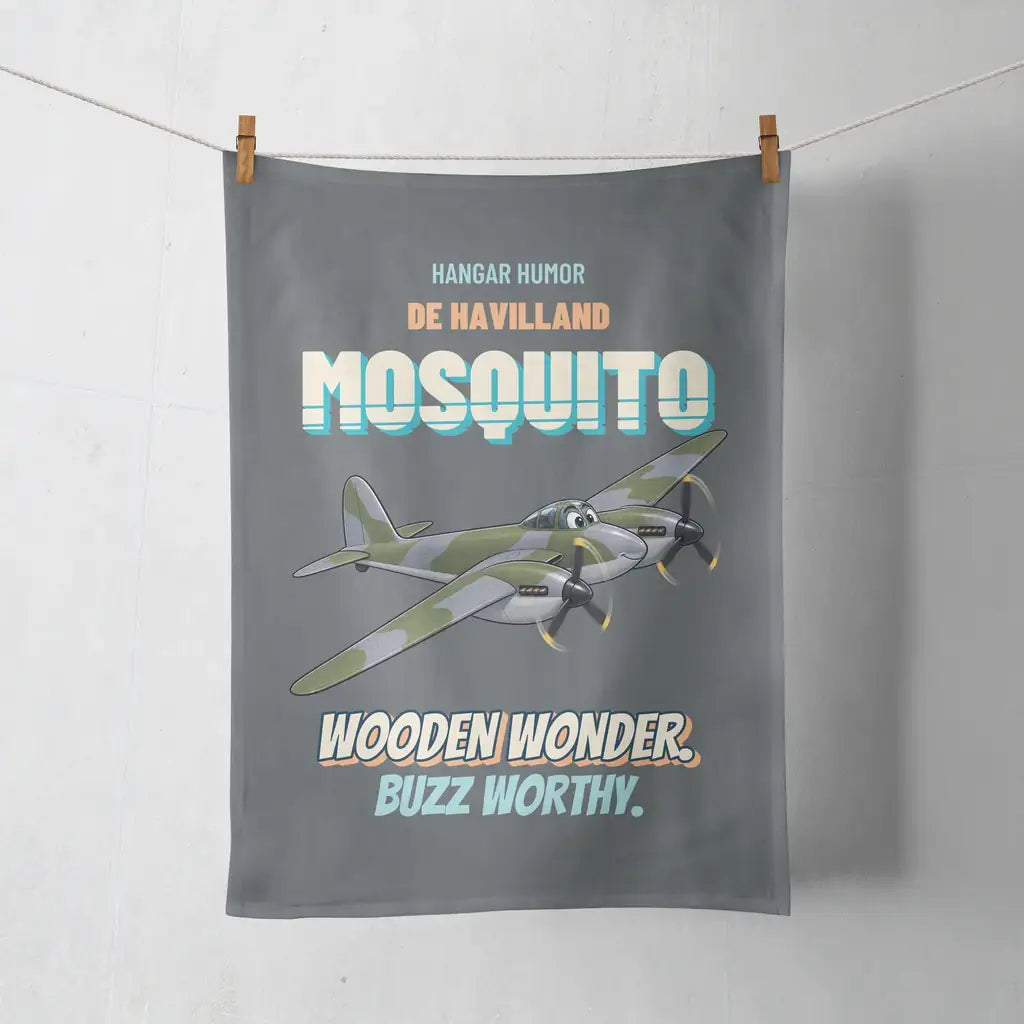 De Havilland Mosquito FB VI - Wooden wonder. Buzz worthy. design on gray towel