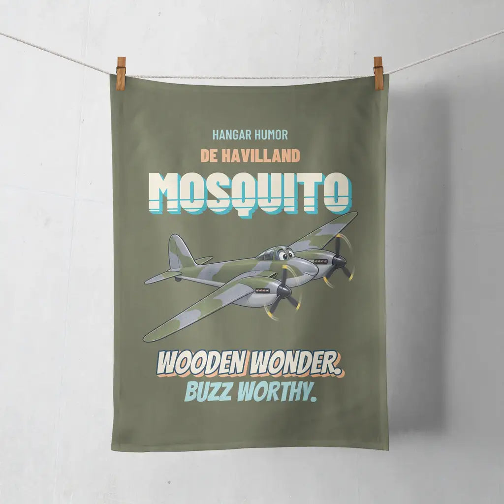 De Havilland Mosquito FB VI - Wooden wonder. Buzz worthy. design on green army towel