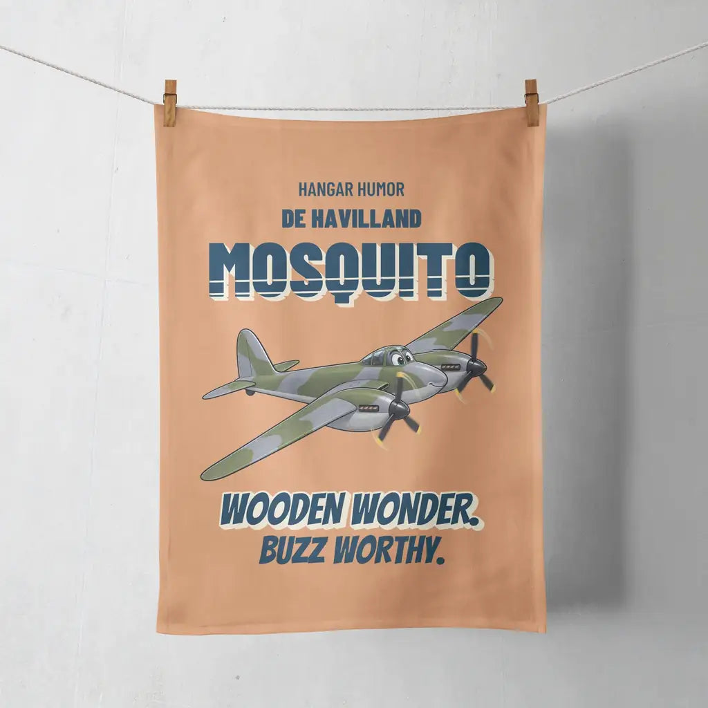 De Havilland Mosquito FB VI - Wooden wonder. Buzz worthy. design on orange towel