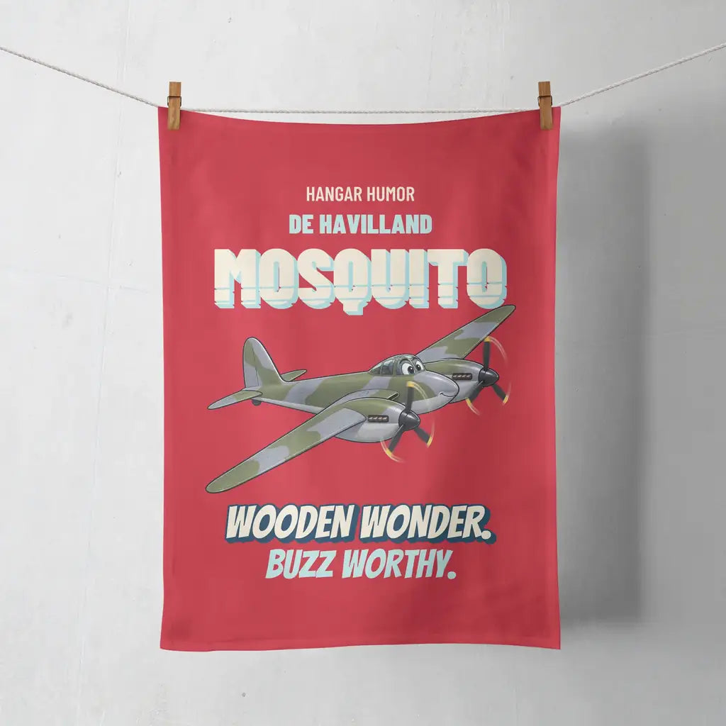 De Havilland Mosquito FB VI - Wooden wonder. Buzz worthy. design on red towel
