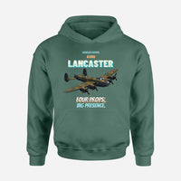 Thumbnail for Avro Lancaster B I - Four props. Big presence. design on green hoodie single side