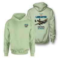 Thumbnail for Avro Lancaster B I - Four props. Big presence. - Double-Side Hoodie design on light green double side hoodie
