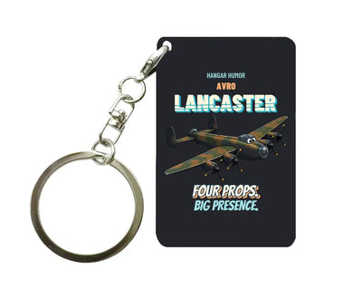 Avro Lancaster B I - Four props. Big presence. design on black key chain