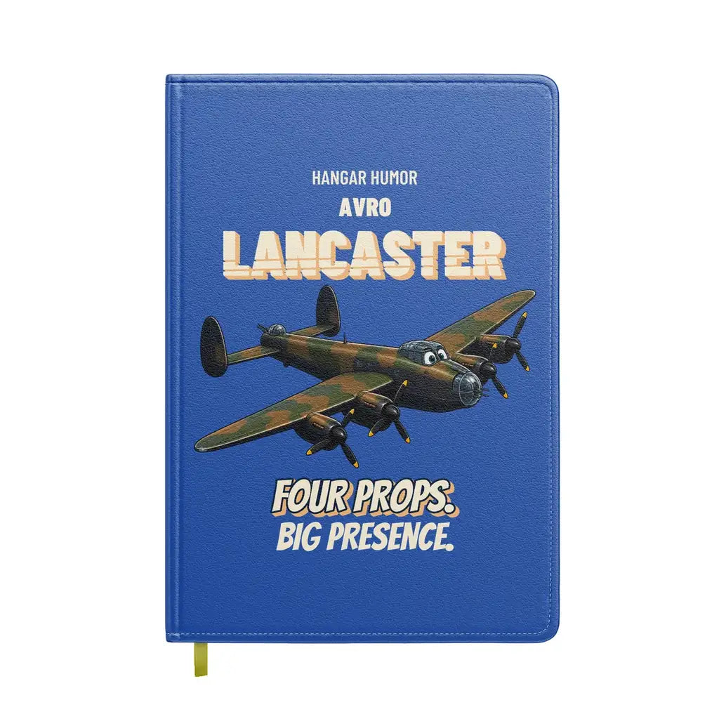 Avro Lancaster B I - Four props. Big presence. design on blue notebook