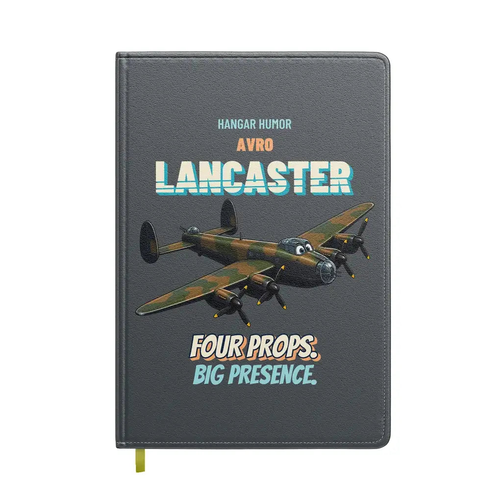 Avro Lancaster B I - Four props. Big presence. design on gray notebook