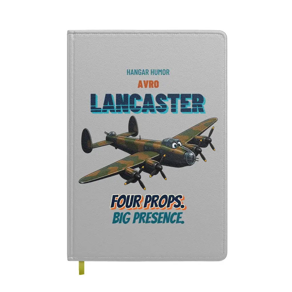 Avro Lancaster B I - Four props. Big presence. design on light gray notebook