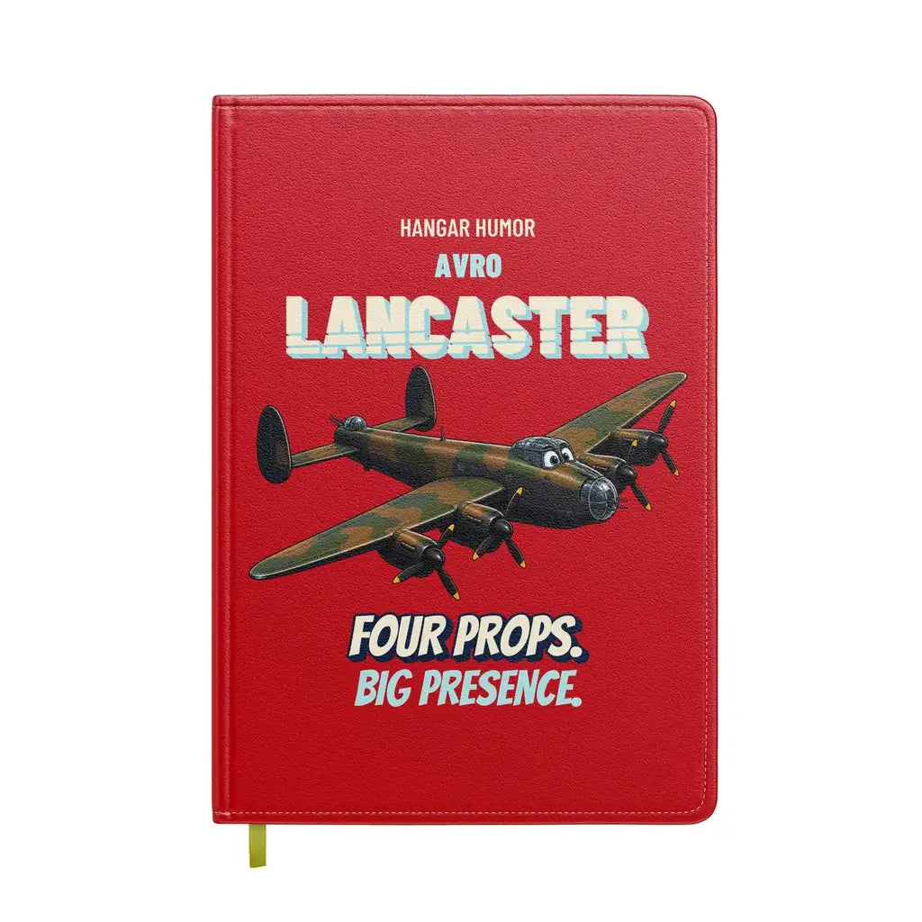 Avro Lancaster B I - Four props. Big presence. design on red notebook