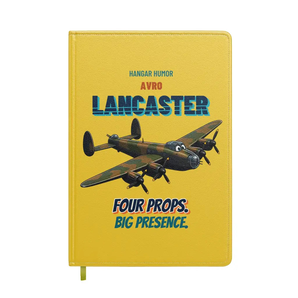 Avro Lancaster B I - Four props. Big presence. design on yellow notebook