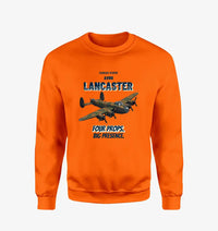 Thumbnail for Avro Lancaster B I - Four props. Big presence. design on orange sweatshirt
