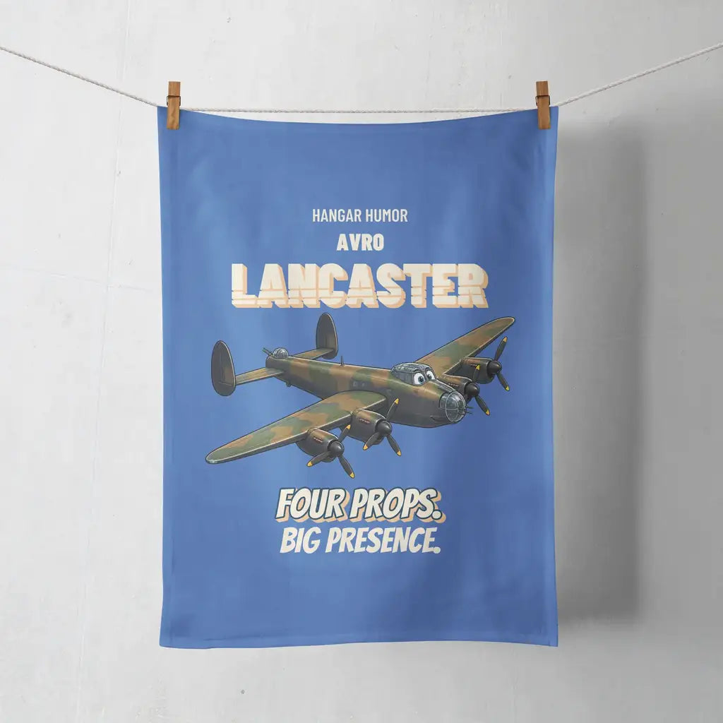 Avro Lancaster B I - Four props. Big presence. design on blue towel