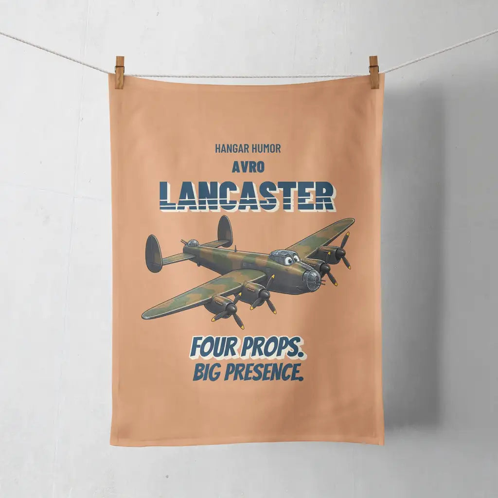 Avro Lancaster B I - Four props. Big presence. design on orange towel