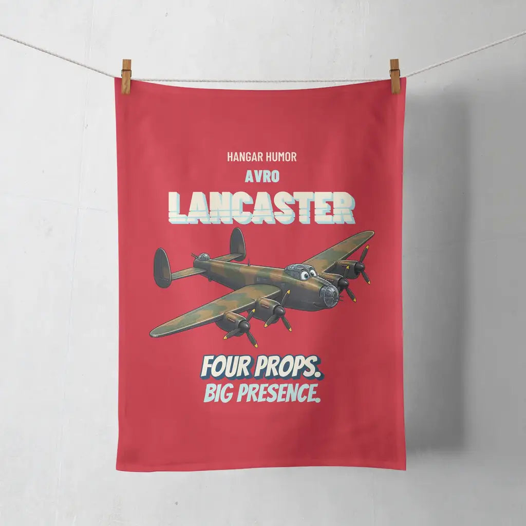 Avro Lancaster B I - Four props. Big presence. design on red towel