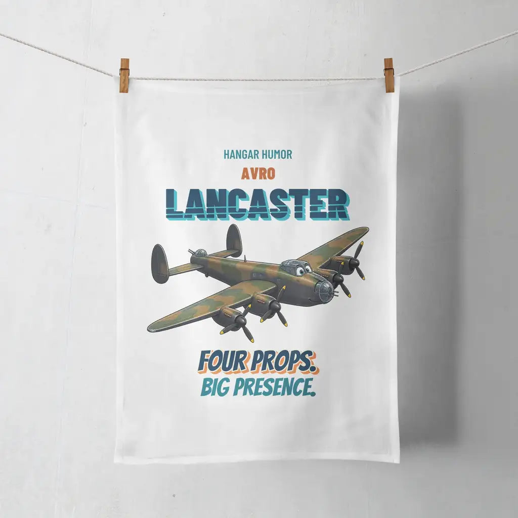 Avro Lancaster B I - Four props. Big presence. design on white towel