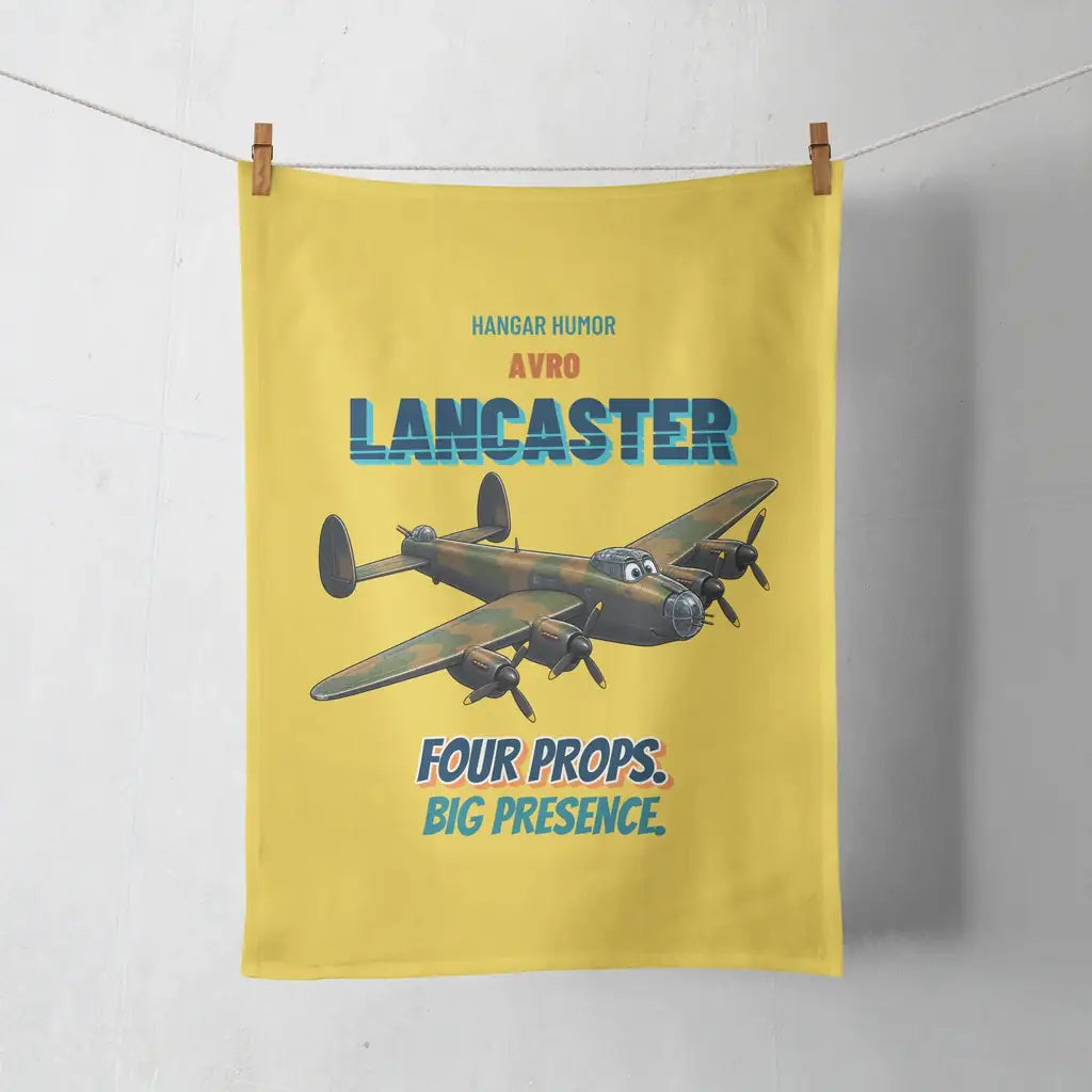 Avro Lancaster B I - Four props. Big presence. design on yellow towel