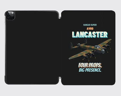 Avro Lancaster B I - Four props. Big presence. design on black ipad tablet case