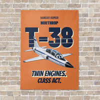 Thumbnail for Northrop T-38C Talon - Twin engines. Class act. vertical canvas print - no frame - orange background