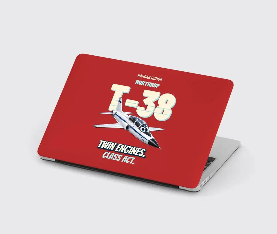 Northrop T-38C Talon - Twin engines. Class act. design on red MacBook case