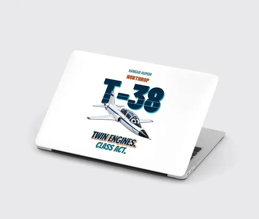 Northrop T-38C Talon - Twin engines. Class act. design on white MacBook case