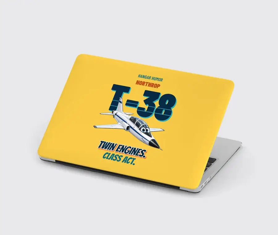 Northrop T-38C Talon - Twin engines. Class act. design on yellow MacBook case