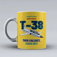Thumbnail for Northrop T-38C Talon - Twin engines. Class act. design on yellow ceramic mug