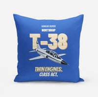 Thumbnail for Northrop T-38C Talon - Twin engines. Class act. design on blue pillow