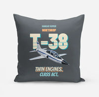 Thumbnail for Northrop T-38C Talon - Twin engines. Class act. design on gray pillow