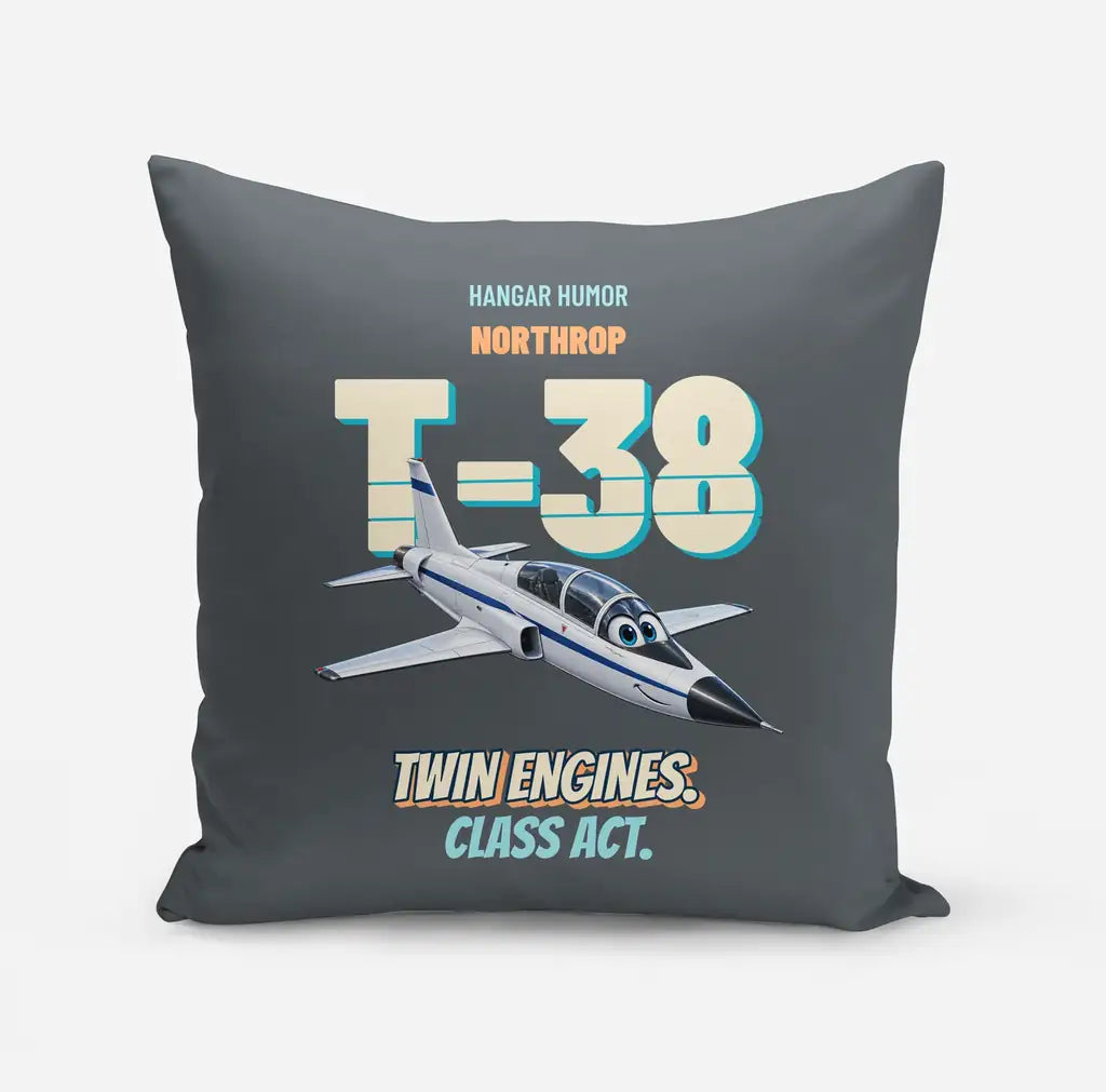 Northrop T-38C Talon - Twin engines. Class act. design on gray pillow