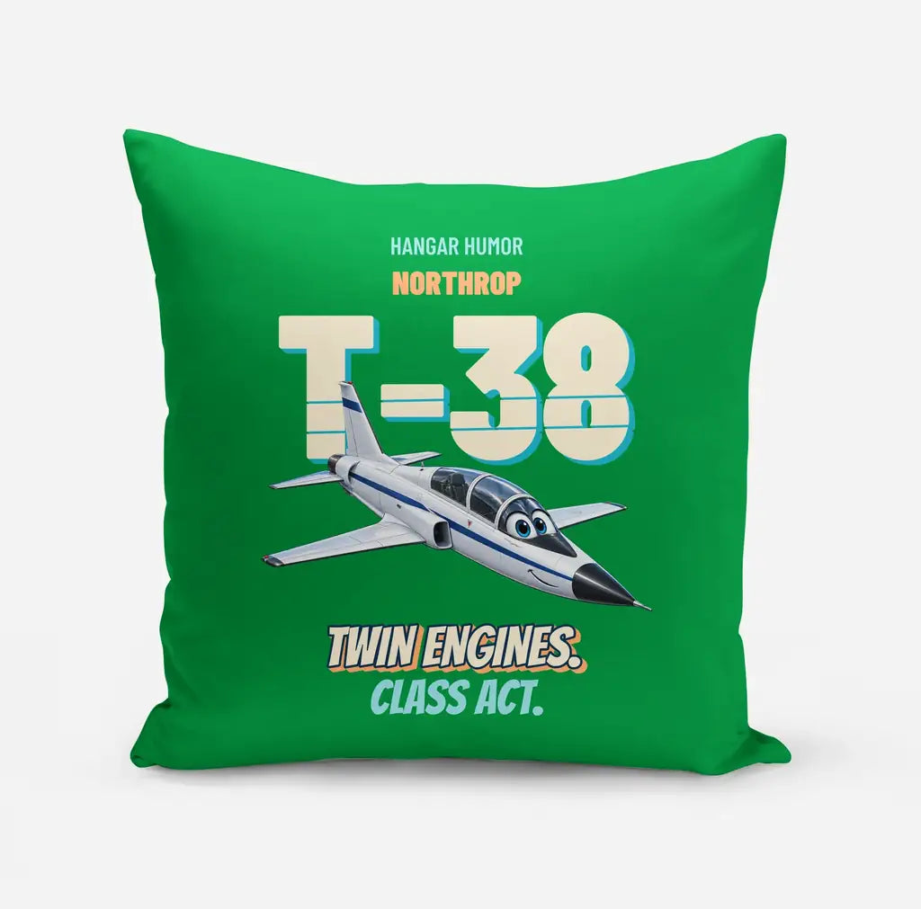 Northrop T-38C Talon - Twin engines. Class act. design on green pillow