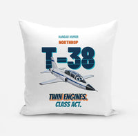 Thumbnail for Northrop T-38C Talon - Twin engines. Class act. design on white pillow