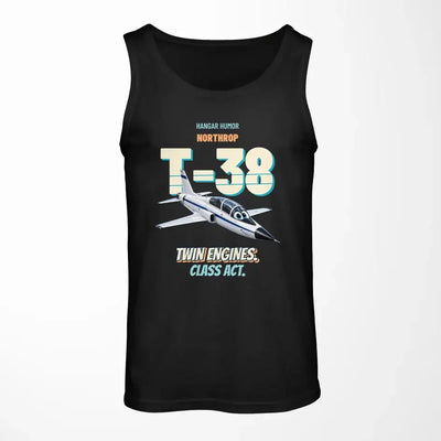 Northrop T-38C Talon - Twin engines. Class act. design on black tank top
