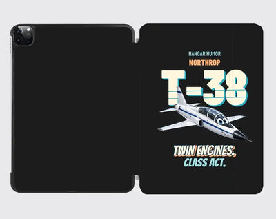 Northrop T-38C Talon - Twin engines. Class act. design on black ipad tablet case