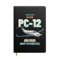 Thumbnail for Pilatus PC-12 - One prop. Many possibilities. design on black notebook