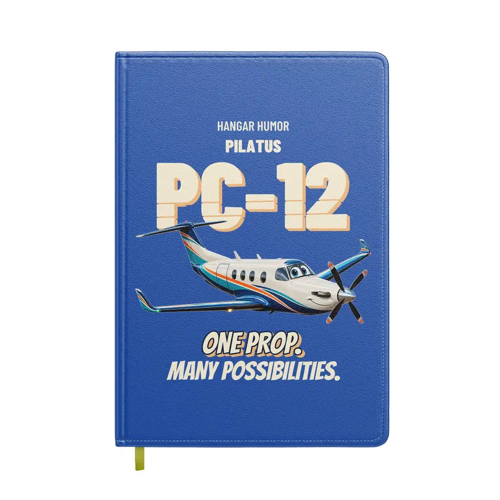 Pilatus PC-12 - One prop. Many possibilities. design on blue notebook