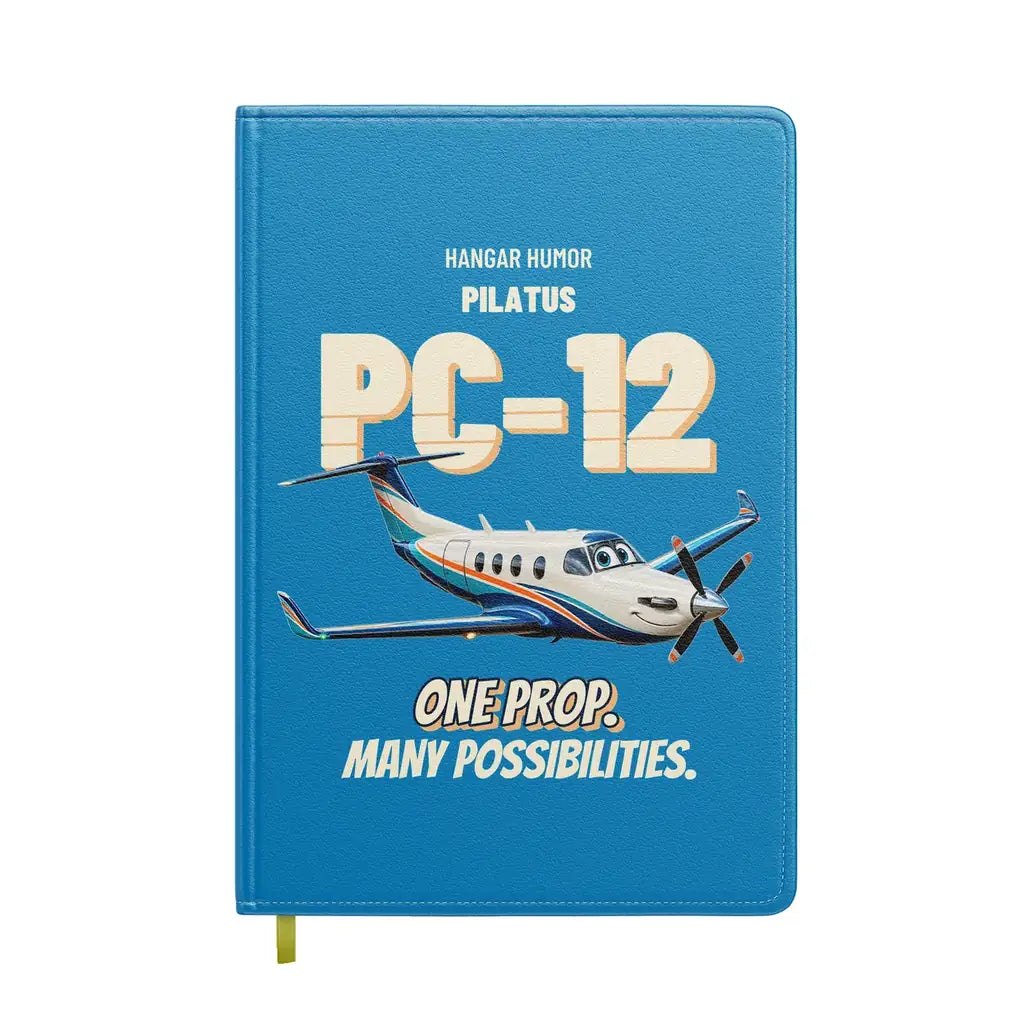 Pilatus PC-12 - One prop. Many possibilities. design on turquoise notebook