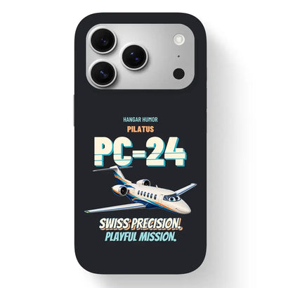 Pilatus PC-24 - Swiss precision. Playful mission. design on black magsafe iphone 17 pro