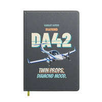 Thumbnail for Diamond DA42 - Twin props. Diamond mood. design on gray notebook