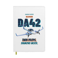 Thumbnail for Diamond DA42 - Twin props. Diamond mood. design on white notebook