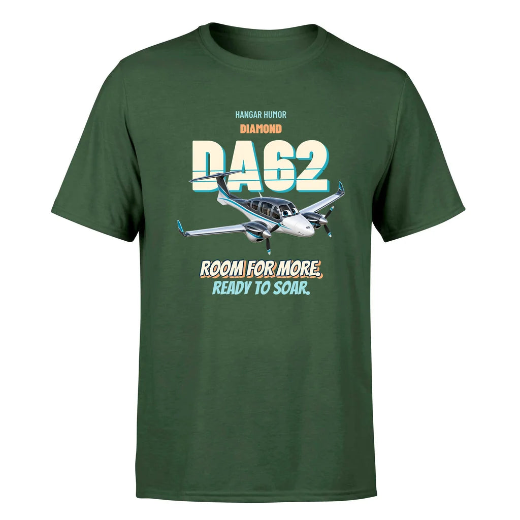 Diamond DA62 - Room for more. Ready to soar. - Premium T-Shirt design on darkgreen premium t shirt