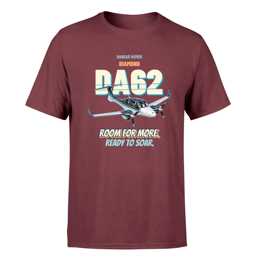 Diamond DA62 - Room for more. Ready to soar. - Premium T-Shirt design on darkred premium t shirt