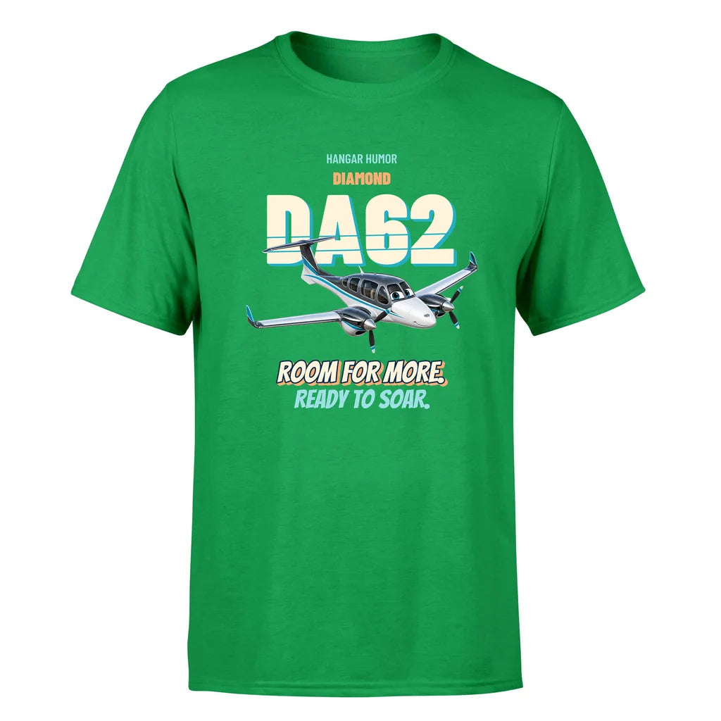 Diamond DA62 - Room for more. Ready to soar. - Premium T-Shirt design on green premium t shirt