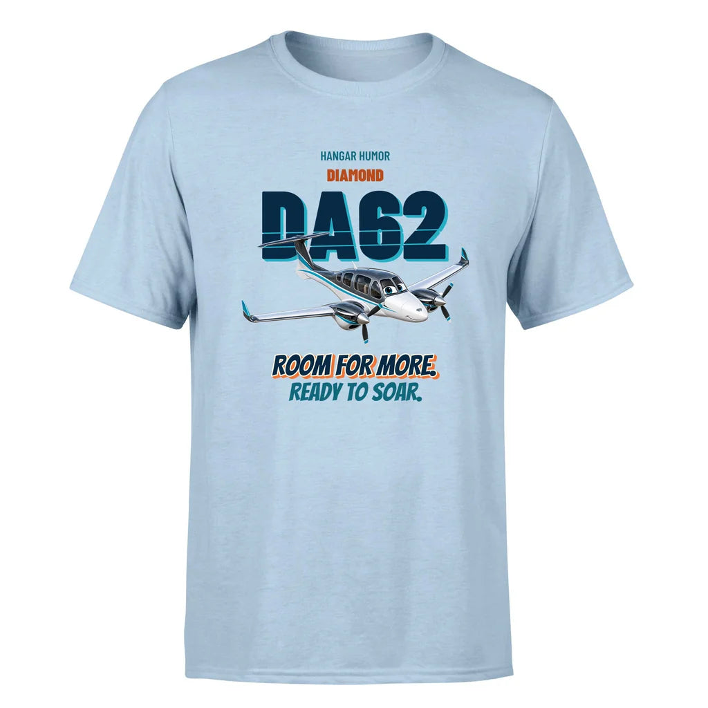 Diamond DA62 - Room for more. Ready to soar. - Premium T-Shirt design on lightblue premium t shirt