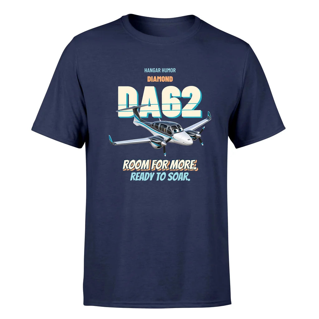 Diamond DA62 - Room for more. Ready to soar. - Premium T-Shirt design on navyblue premium t shirt